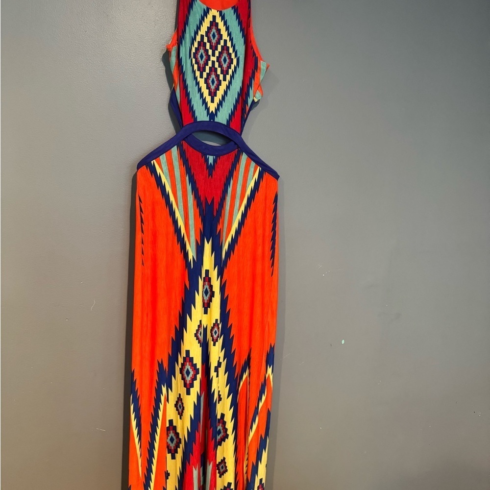 Fashion‎ Nova Vibrant Patterned Maxi Dress - Picture 9 of 9